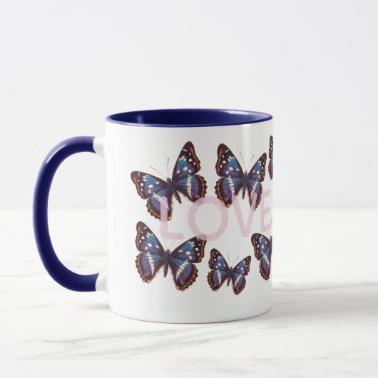 Blauwe Vlinder Liefde Mok (Links)