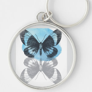 Blauwe vlinder magie. sleutelhanger