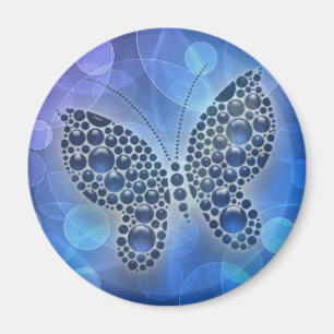 blauwe vlinder magneet