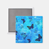 Blauwe vlinder magneet (Voorkant / Achterkant)