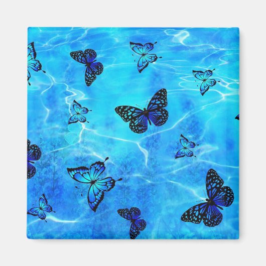 Blauwe vlinder magneet (Voorkant)