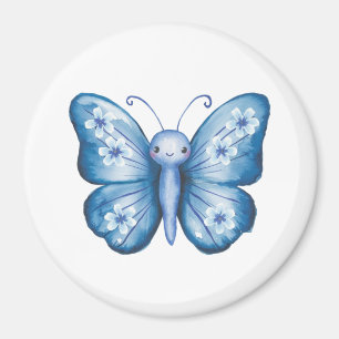 Blauwe vlinder magneet