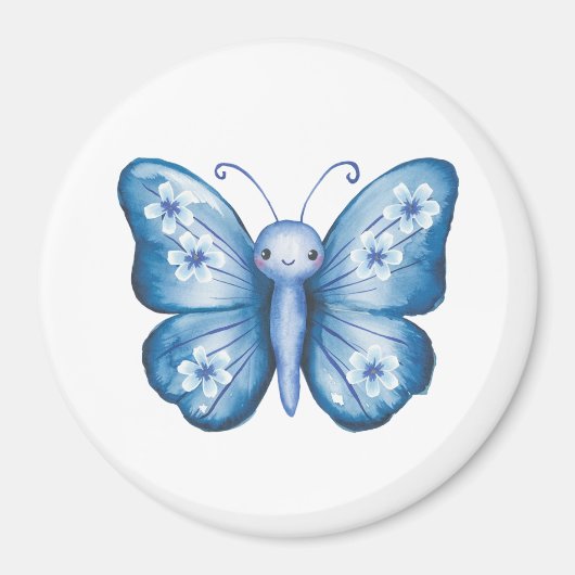 Blauwe vlinder magneet (Voorkant)