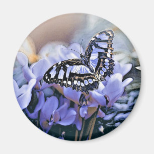 Blauwe vlinder magneet