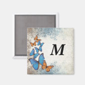 Blauwe vlinder magneet (Voorkant / Achterkant)
