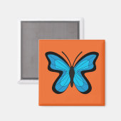 Blauwe Vlinder Magneet (Voorkant / Achterkant)