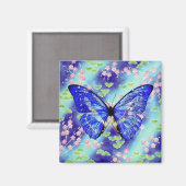 Blauwe vlinder magneet (Voorkant / Achterkant)
