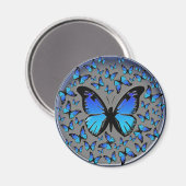 blauwe vlinder magneet (Voorkant / Achterkant)
