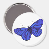 Blauwe vlinder magneet (Voorkant / Achterkant)