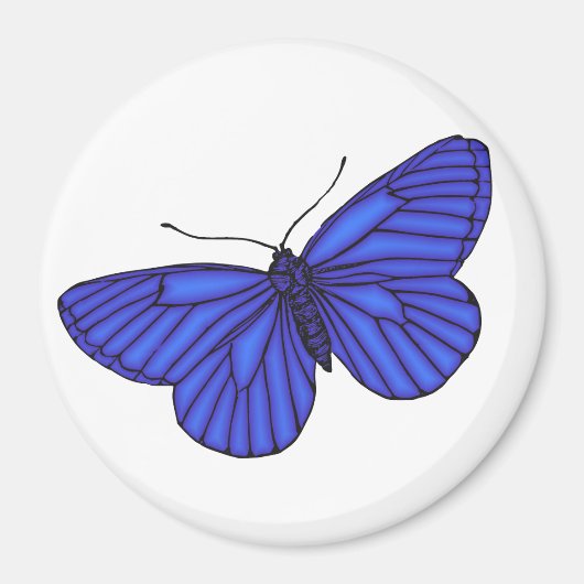 Blauwe vlinder magneet (Voorkant)