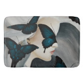 Blauwe vlinder Masquerade Badmat (Voorkant)