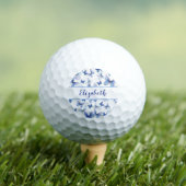  blauwe vlinder met aangepaste naam dames gol golfballen (Insitu Shirt)
