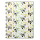 Blauwe vlinder met gouden bladeren notitieboek (Voorkant)