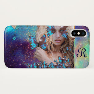 BLAUWE VLINDER MET GROENE GOUDEN SPARKELS Case-Mate iPhone CASE