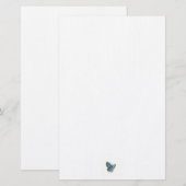 Blauwe vlinder met oosterse kop briefpapier (Voorkant / Achterkant)