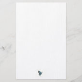 Blauwe vlinder met oosterse kop briefpapier (Voorkant)