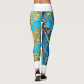blauwe vlinder, metaalachtig, leggings (Achterkant)