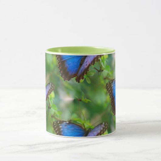 Blauwe vlinder mok (Midden)