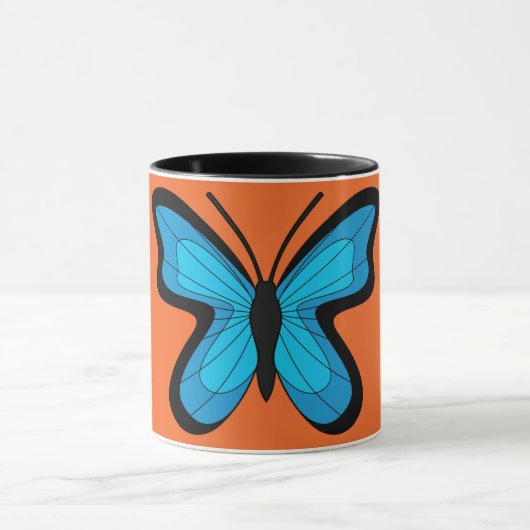 Blauwe Vlinder Mok (Midden)
