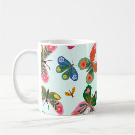 Blauwe vlinder mok ontwerp 