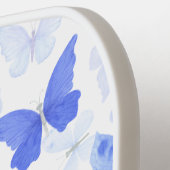 Blauwe Vlinder Monogram Naam Pickleball Paddle (Links Detail)