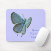 Blauwe vlinder Mousepad met oosterse tonijn Muismat (Met muis)