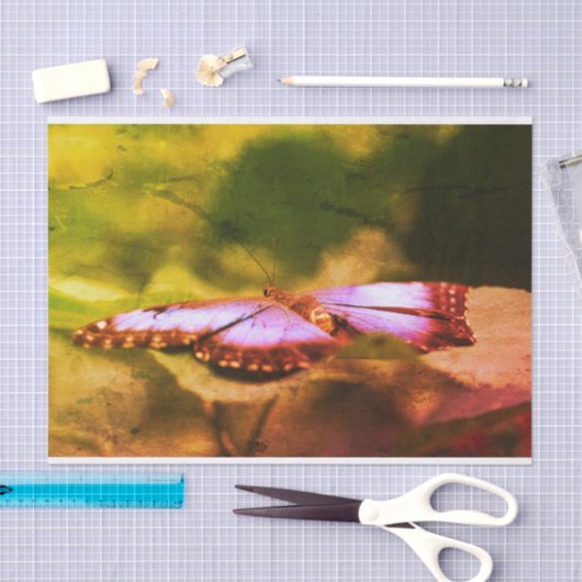 Blauwe vlinder Natuur ontkoppeling Tissuepapier (Craft)