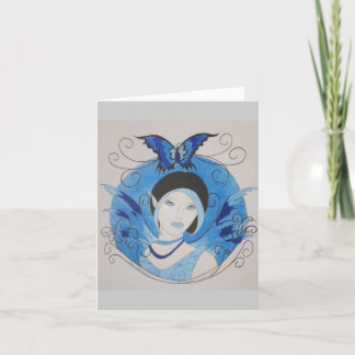 Blauwe Vlinder Notecard Kaart