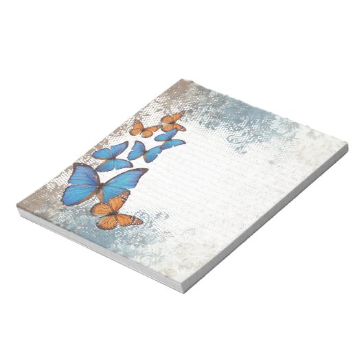 Blauwe vlinder notitieblok (Linkerzijde)