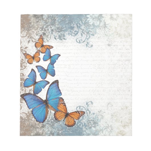 Blauwe vlinder notitieblok (Voorkant)