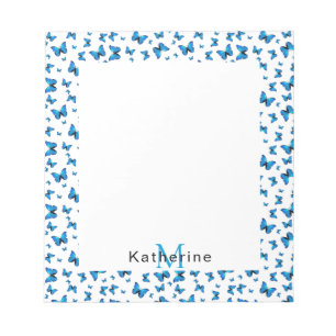 Blauwe vlinder notitieblok