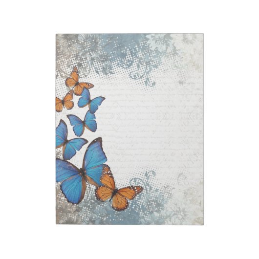 Blauwe vlinder notitieblok (Linkerzijde)