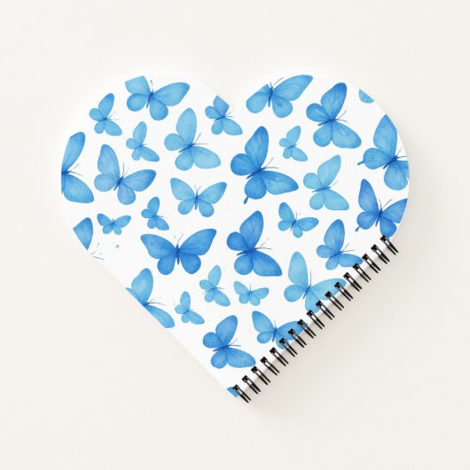 Blauwe vlinder notitieboek (Achterkant)