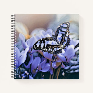 Blauwe vlinder notitieboek