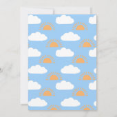 Blauwe vlinder Ontwerp Eerste Rijst "Annaprashan" Kaart (Achterkant)