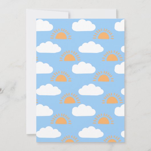 Blauwe vlinder Ontwerp Eerste Rijst "Annaprashan" Kaart (Achterkant)