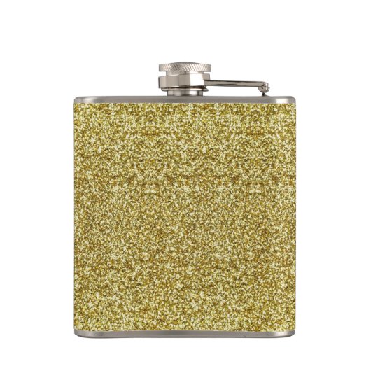 Blauwe vlinder op goudflesje heupfles (Achterkant)