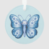 Blauwe vlinder ornament (achterkant)