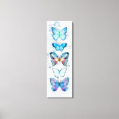 Blauwe Vlinder Paneel Canvasprint Canvas Afdruk (Voorkant)