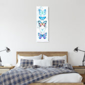 Blauwe Vlinder Paneel Canvasprint Canvas Afdruk (Insitu (Slaapkamer))