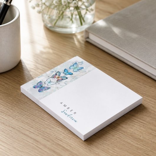 Blauwe Vlinder Paneel Persoonlijk Post-it® Notes
