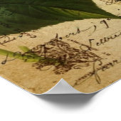 " blauwe vlinder " - parijs frans botanisch poster (Hoek)