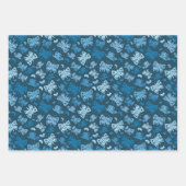 Blauwe vlinder patroon inpakpapier vel (Voorkant 2)