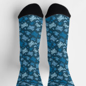 Blauwe vlinder patroon sokken (Top)
