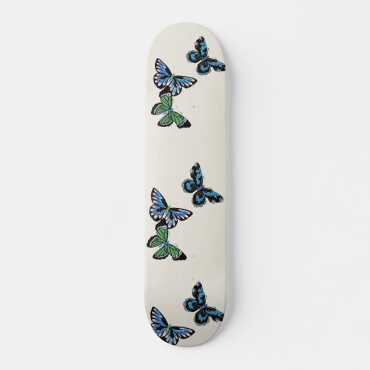 Blauwe vlinder persoonlijk skateboard (Voorkant)