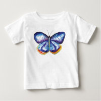 Blauwe vlinder peuter T-shirt met lange mouwen, wi