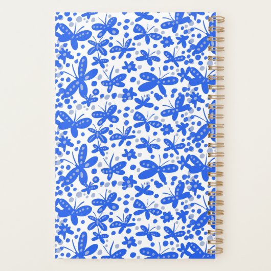Blauwe vlinder planner (Achterkant)