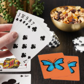 Blauwe vlinder pokerkaarten (Insitu)