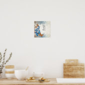 Blauwe vlinder poster (Keuken)