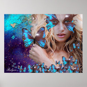 BLAUWE VLINDER POSTER